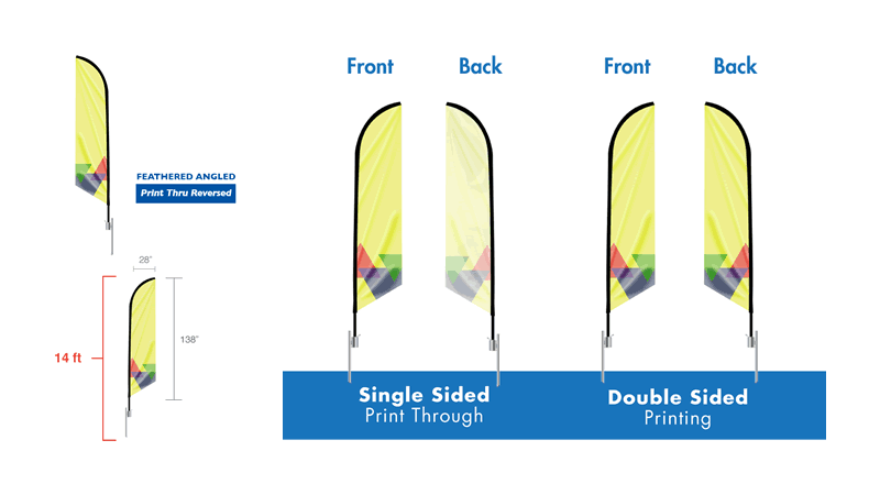 Angled Feather Flags